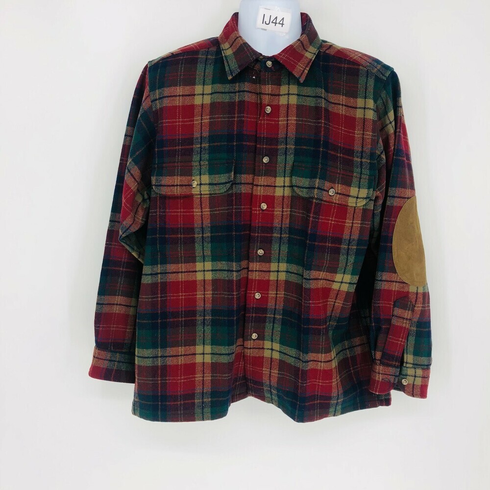 Pendleton Men Multicolor Plaid 100% Wool Collared Button-Down Field Shirt Size M